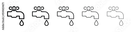 Faucet drip icon filled flat sign concept for web design.