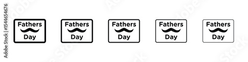 Fathers day icon filled flat sign concept for web design.