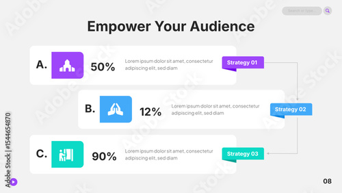 Editable infographic for three phases, solutions, or methods