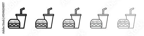Fast food icon filled flat sign concept for web design.