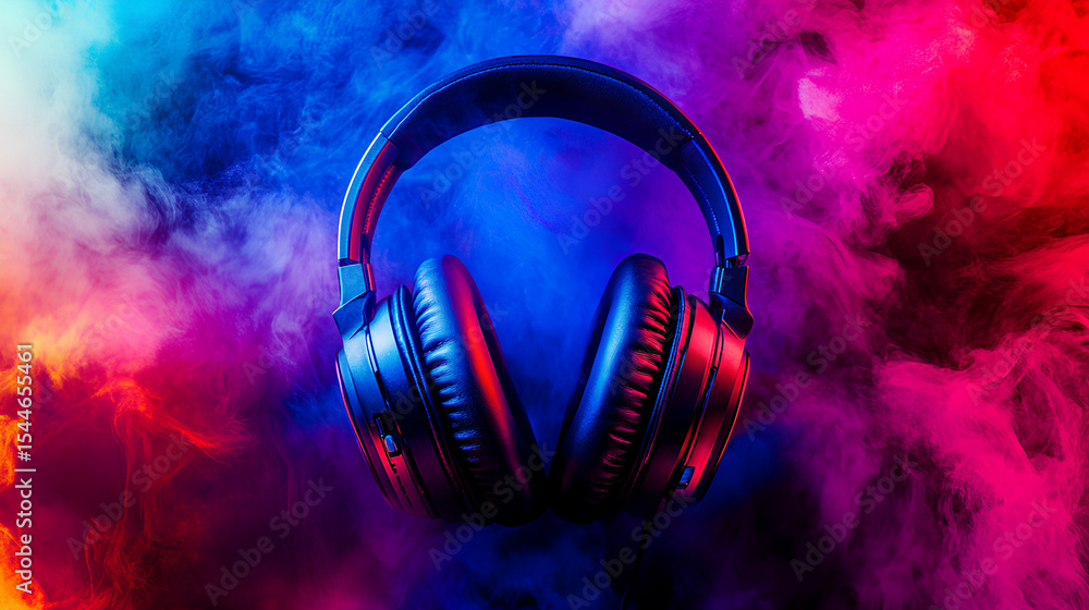 animated colorful background headset animated colorful background headset