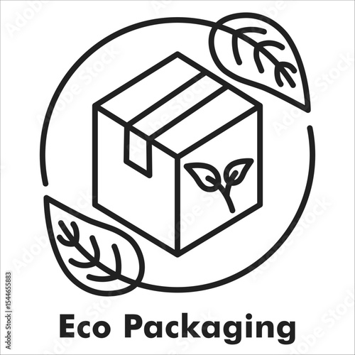 Eco Packaging Outline Icon