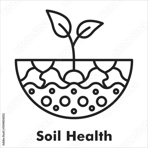 Soil Health Outline Icon