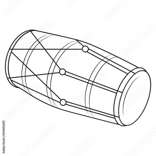 Minimalist dholak outline icon