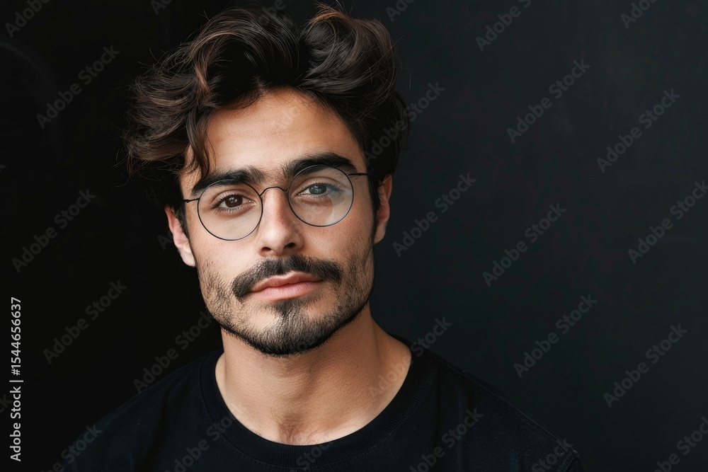 Vibrant Picture of Creative Portrait of Handsome Man Vibrant Picture of Creative Portrait of Handsome Man