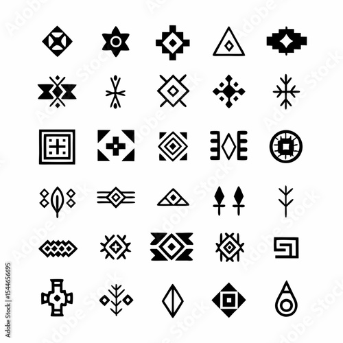 Design a set of vibrant tribal totem and spirit animal icons, showcasing diverse animalistic and symbolic representations, suitable for digital use.
