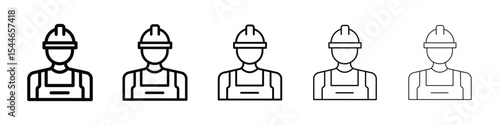 Engineer icon filled flat sign concept for web design.