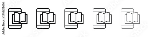Ebook icon filled flat sign concept for web design.