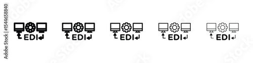 EDI icon filled flat sign concept for web design.
