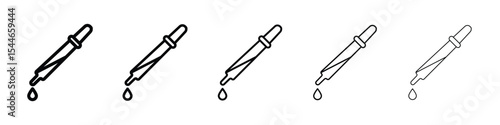 Dropper pipette icon filled flat sign concept for web design.
