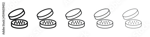 Drugs grinder icon filled flat sign concept for web design.