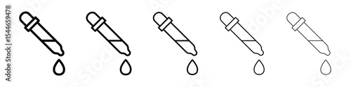 Dropper icon filled flat sign concept for web design.