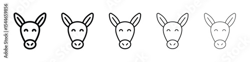 Donkey icon filled flat sign concept for web design.
