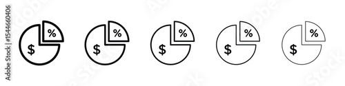 Dividend yield icon filled flat sign concept for web design.