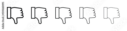 Dislike icon filled flat sign concept for web design.