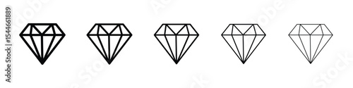 Diamond icon filled flat sign concept for web design.
