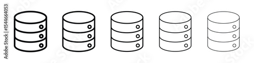Cylinder database icon filled flat sign concept for web design.