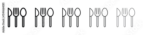 Cutlery icon filled flat sign concept for web design.