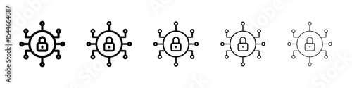 Cyber security icon filled flat sign concept for web design.