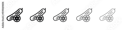 Cucumber icon filled flat sign concept for web design.