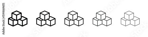 Cubes icon filled flat sign concept for web design.