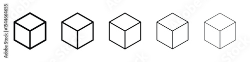 Cube icon filled flat sign concept for web design.