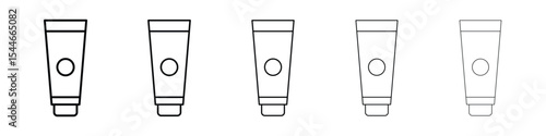 Cream tube icon filled flat sign concept for web design.