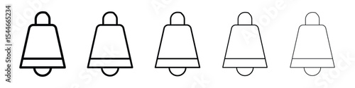 Cowbell icon filled flat sign concept for web design.