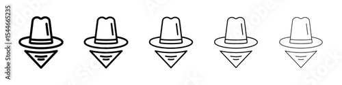 Cowboy icon filled flat sign concept for web design.