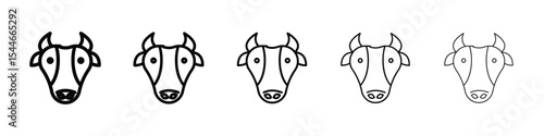 Cow icon filled flat sign concept for web design.