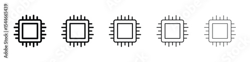 CPU icon filled flat sign concept for web design.