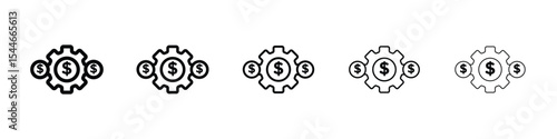 Costs optimization icon filled flat sign concept for web design.