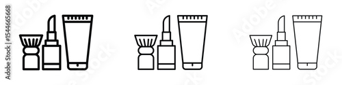 Cosmetics icon filled flat sign concept for web design.