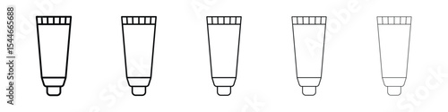 Cosmetic tube icon filled flat sign concept for web design.
