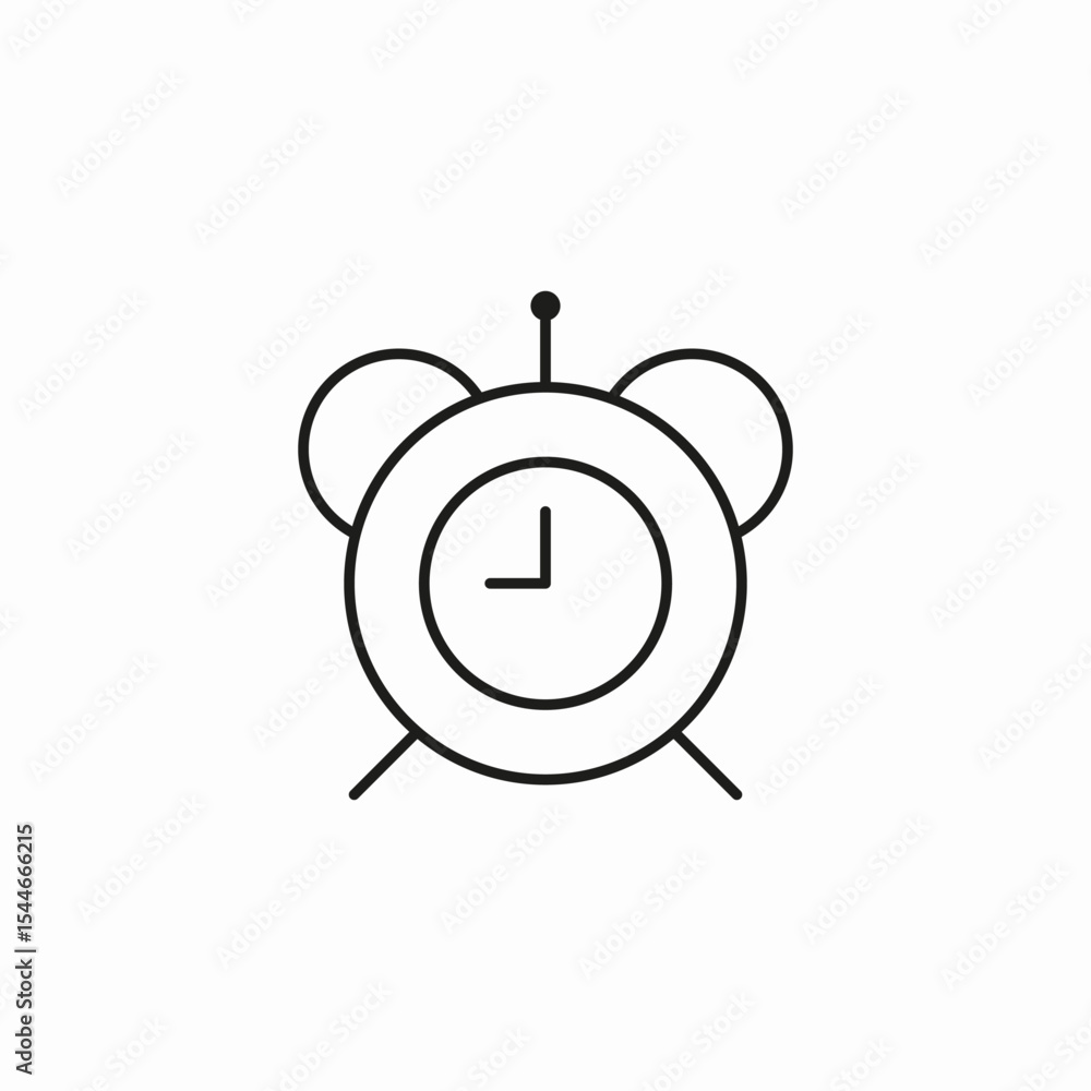 Obraz premium classic alarm clock icon sign vector