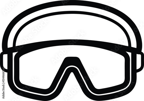 Skiing Eyewear Vector Art 