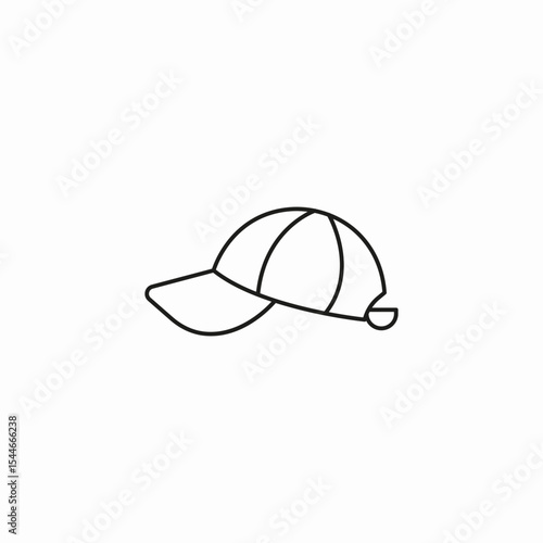 casual baseball cap icon sign vector