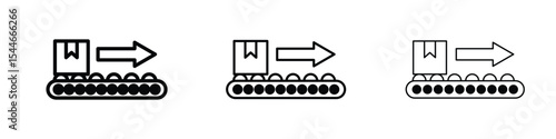 Conveyor icon filled flat sign concept for web design.