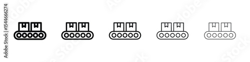 Conveyor belt icon filled flat sign concept for web design.