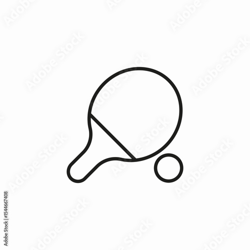 ping pong paddle icon sign vector