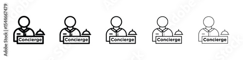 Concierge icon filled flat sign concept for web design.