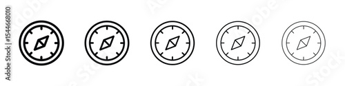 Compass icon filled flat sign concept for web design.