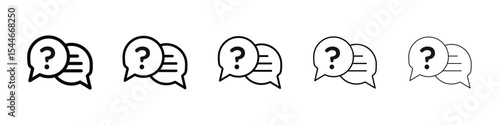 Comment question icon filled flat sign concept for web design.