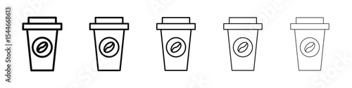 Coffee icon filled flat sign concept for web design.