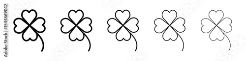 Clover icon filled flat sign concept for web design.