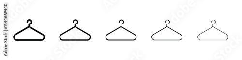 Clothes hanger icon filled flat sign concept for web design.