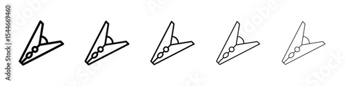 Clothespin icon filled flat sign concept for web design.