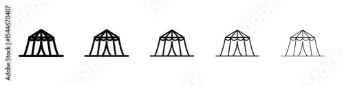 Circus tent icon filled flat sign concept for web design.