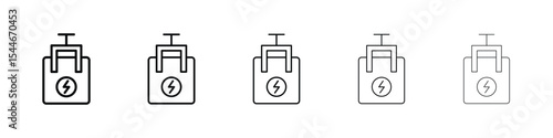 Circuit Breaker icon filled flat sign concept for web design.
