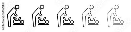 Changing table icon filled flat sign concept for web design.